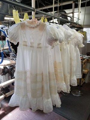 Christening gowns anyone? Hand cleaned and hand pressed for your lovely daughters