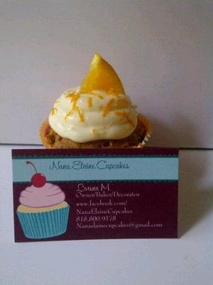 Carrot-Pumpkin CUpcake with Orange Cream cheese frosting