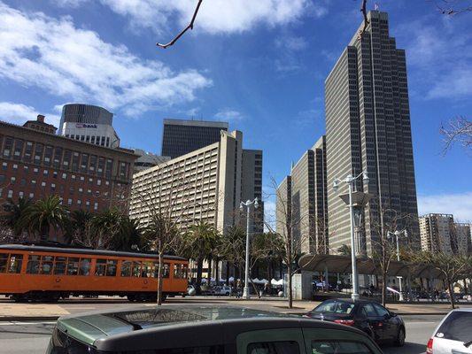 The Embarcadero buildings.