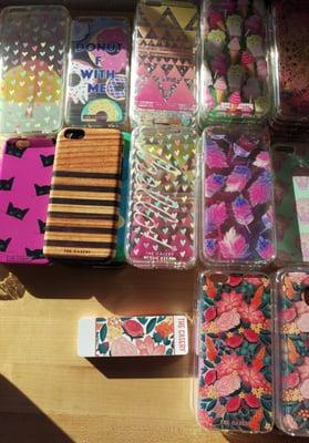 Big selection of phone cases.