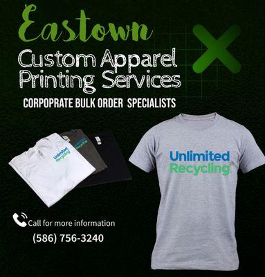 Eastown Apparel Printing Services