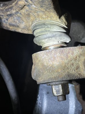 Upper control arm left loose