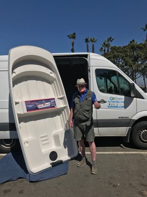 GoShare delivery professionals with cargo vans will deliver your boat on demand!