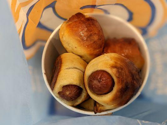 Mini pretzel dogs