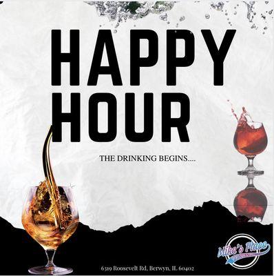 Join Us For Happy Hour Very Soon!