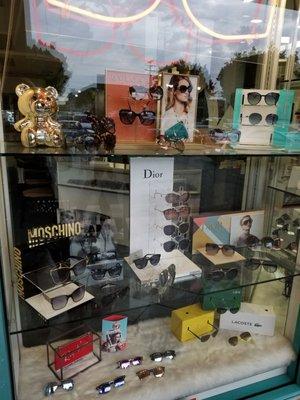 All new collections of Dior, moschino, tiffany & co, lacoste, rayban, and bvlgari