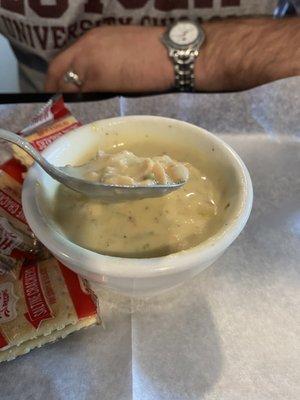 Clam chowder soup