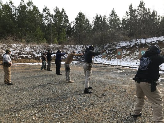 Advanced handgun training