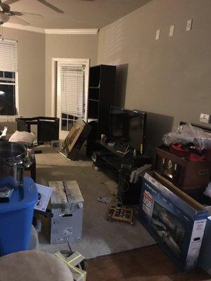 All items left behind including tv