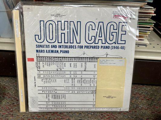 John Cage compilation of works recorded between 1946-1948 on vinyl for 49 cents!