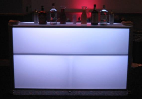 Our Illuminated bar at the Rosenberg Sky Room.