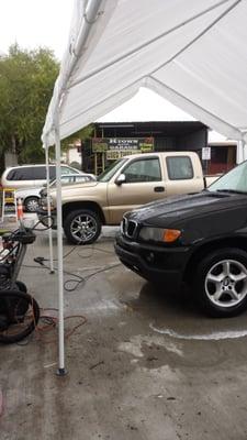 If your vehicle needs tires or repairs...bring it to HTOWN AUTO GARAGE and try our 15min car wash while you wait!