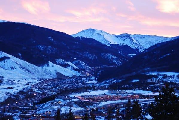 Alpenglow over Silverthorne, Colo.