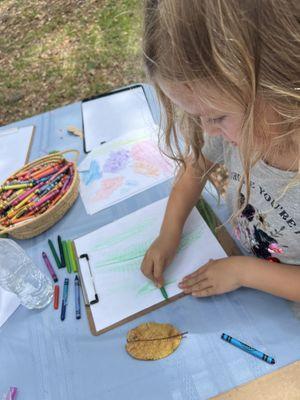 Leaf rubbings for Remake Learning Days sponsored by Patterson Foundation.