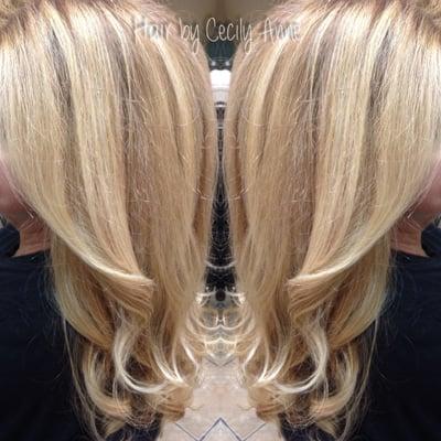 Color, highlight, cut, and blowout by Cecily Anne