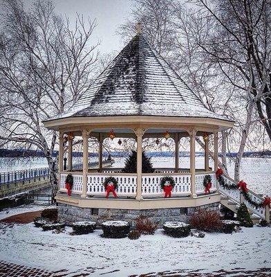 Gazebo at Cliff Park -- our winter wedding chapel.