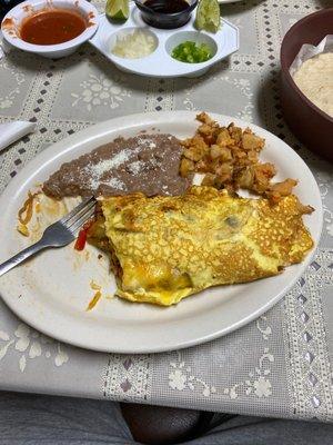 Chorizo omelet