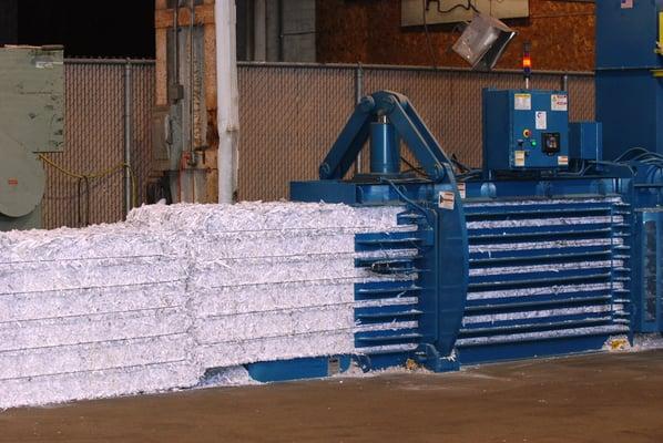 All shredded material is sent to domestic tissue mills to be recycled into household tissue products