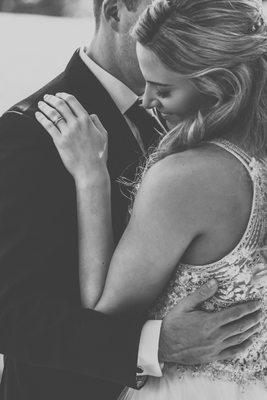 Bride and groom at their wedding in Massachusetts