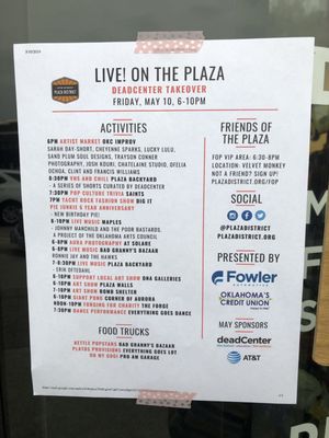 Live on the Plaza:  10 May 2019:  Sign of Events