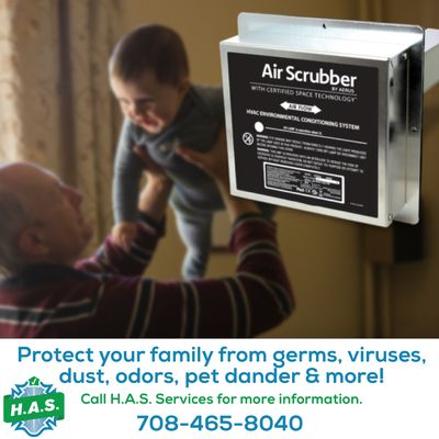 Worried about your home's indoor air quality? Ask us about the Air Scrubber by Aerus.