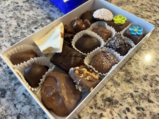 1/2 lb assorted chocolate box ($10)