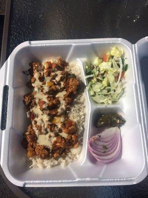 Chicken shawarma plate