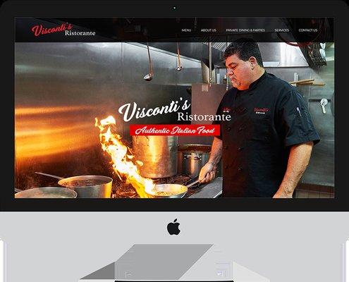 Visconti's Ristorate Web Site in Folsom, CA