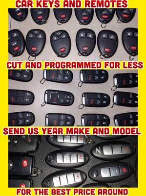 Car keys cut and programmed for less