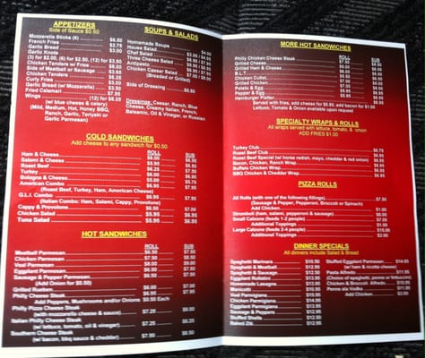 Inside menu