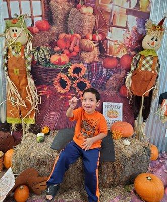 Halloween picture set up at the main office!