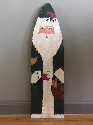 I cute folk art Santa I bought at Twice Blessed!