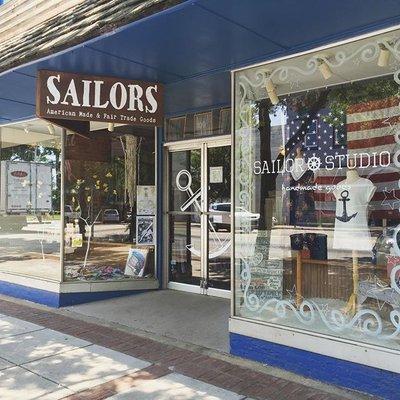 Sailors in downtown Monroe, Georgia.