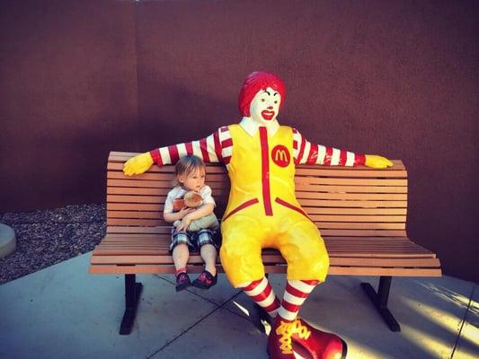 My son Jaxson in the courtyard at Ronald McDonald House the day before heart surgery.