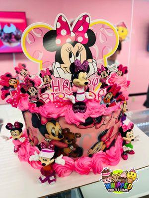 Custom Minnie Mouse 2 Tier Cake