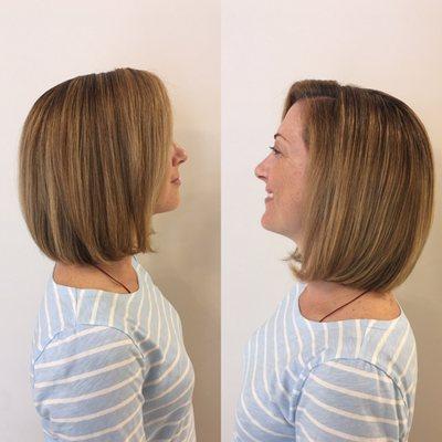 Long sleek bob cut by Eddy