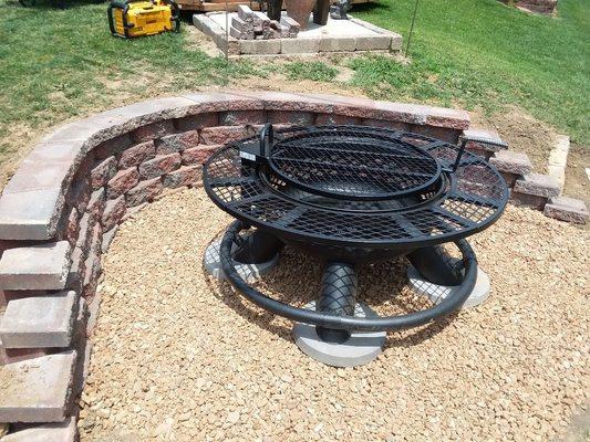 Installation of fire pits