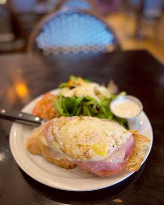 Croque Madame with salad - delicious!!