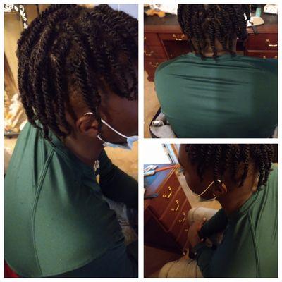 Guy natural hair twist