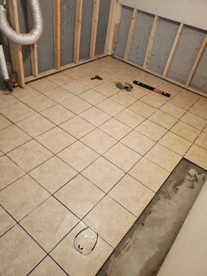 Tiling a  Basement