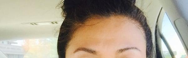 My eyebrows after getting threaded here.  So terrible.