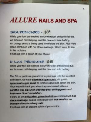 2/2024 pedicure prices