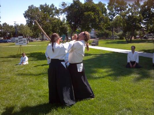 Helena Aikido at Helena Farmer's Market's non-profit day. We are a non-profit aikido dojo!