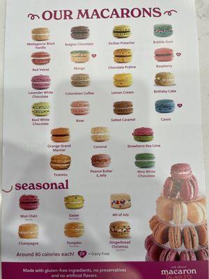 Macaron menu