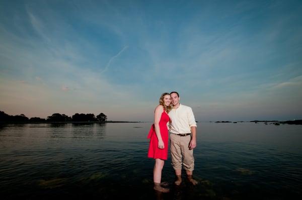 Engagement by the ocean