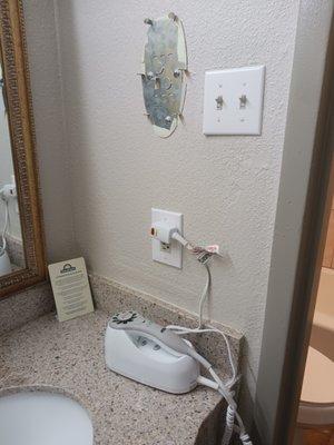 Hair dryer broke off wall mount