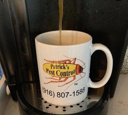 Patrick's Pest Control Bug Mug