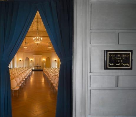 Christman Hall set for Wedding Ceremony