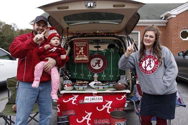 Trunk or Treat 2017. Joines family representing Alabama Football!