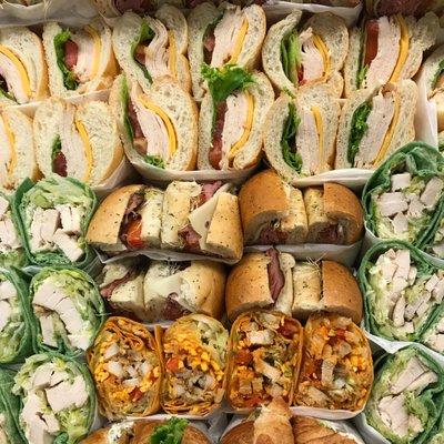 Party Basket- sandwiches & wraps individually wrapped